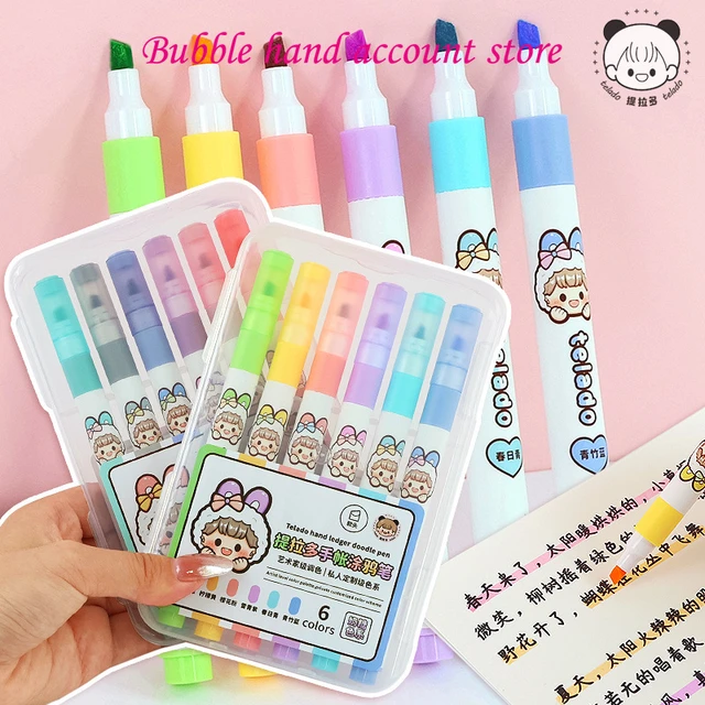 Telado Tent Doodle Pen Creme Cream Soft Tip Marker Quick-drying Watercolor  Marker Highlight - AliExpress