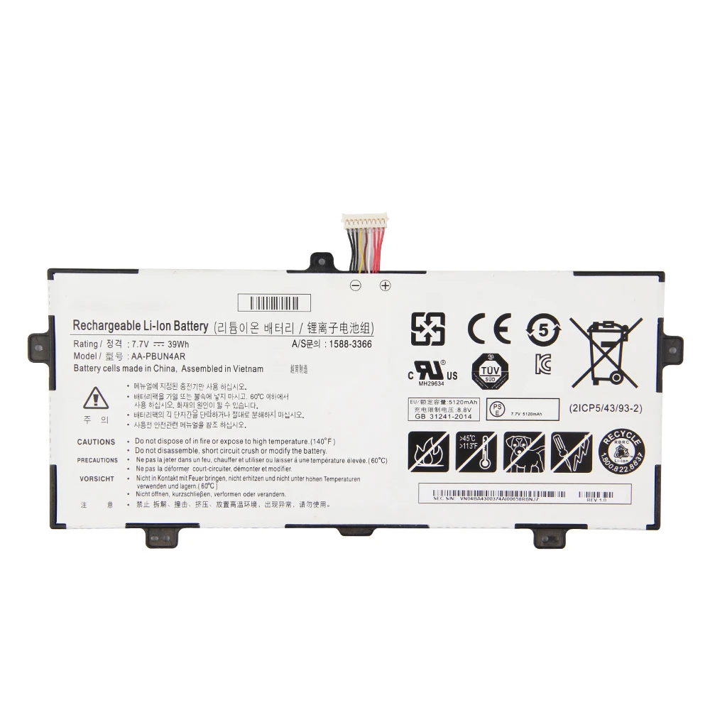 Replacement Battery AA-PBUN4AR 39Wh For Samsung NP900X5L NP900X5L NP940X3L NT900X5M NT900X5P Tablet  Battery