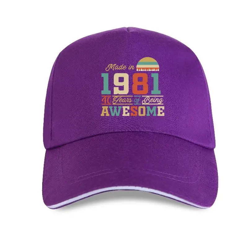 

Unisex Made in 1981 40th Birthday Gift Awesome 88th Birthday Vintage Funny Men's 100% Cotton Baseball cap Streetwear