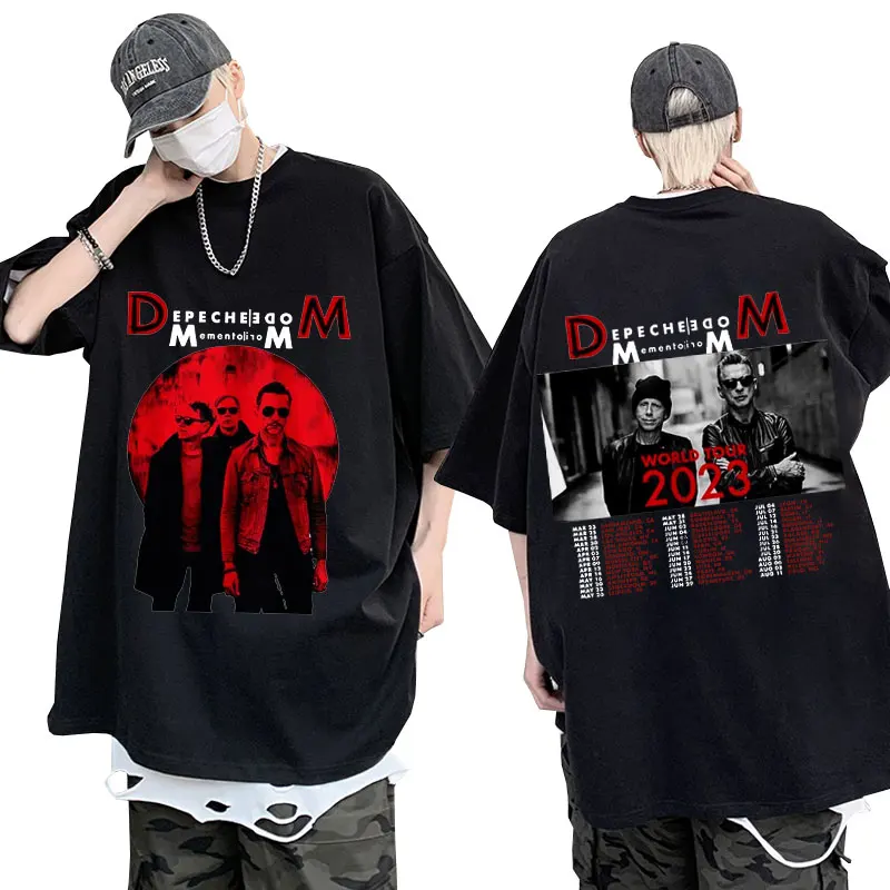 Vintage British Rock Band Depeche Cool Mode Memento Mori World Tour 2023 Magliette Grafiche Magliette Hip Hop Oversize Magliette In Cotone