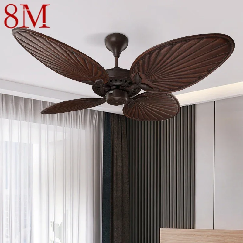 

8M Nordic Without lights Ceiling Fan Retro Living Room Bedroom Study Cafe Hotel