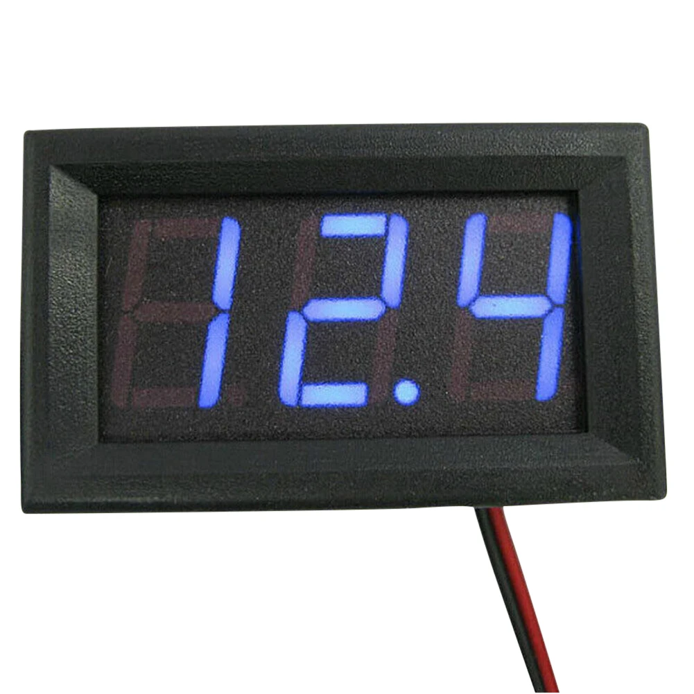 39'e Support Voltmetro Digitale Mini 0.56'' LED - Tester Tensione DC 4.5V-30V, Indicatore Blu, Alta Precisione, Alimentazione Inclusa - 2