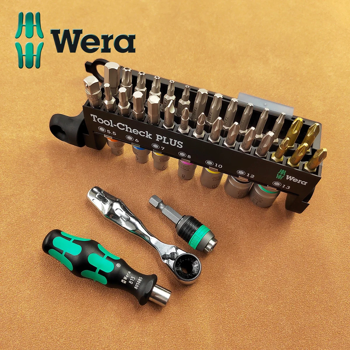 Wera 05056490001-Juego de Herramientas de 39 piezas, trinquete, enchufe,  destornillador y brocas - AliExpress