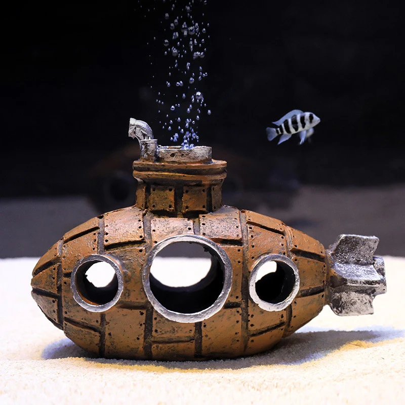 Fish Tank Aquarium Decorative Housing Ornaments Submarine Fish Tank Landscaping Breeding House Spawning 1 PC Random Color fish tank ornaments fish tank decorations aquarium ornaments mini landscape ornaments