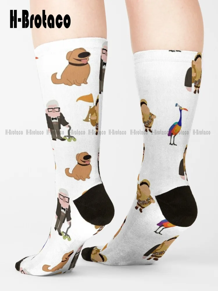 

Adventure Is Out There — Up Characters Socks Workout Socks Women Comfortable Best Girls Sports Custom Gift Gd Hip Hop Cartoon