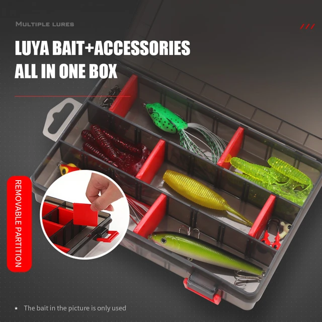 13 Compartments Fishing Lure Box Adjustable Fishing Bait Box