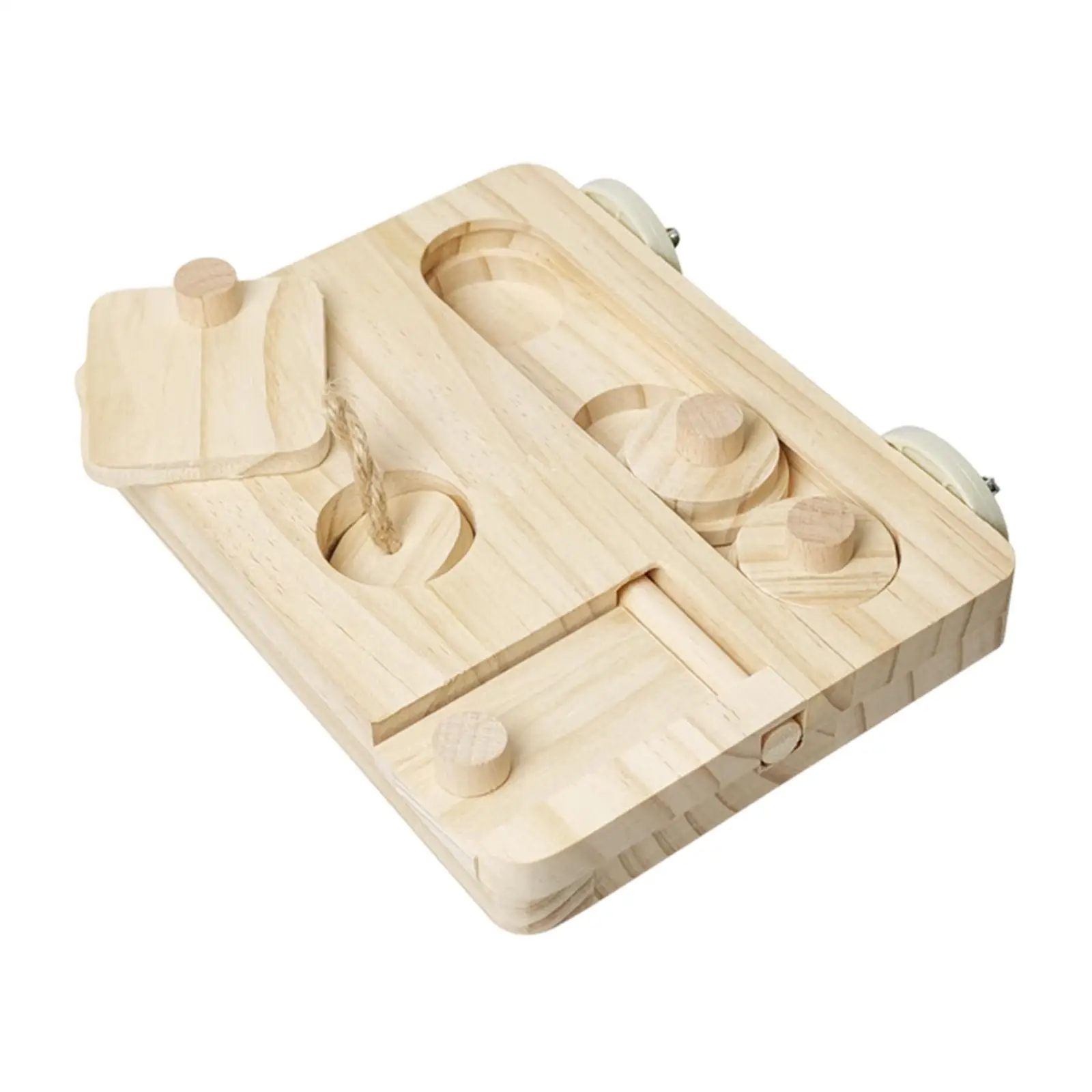 Wooden Bird Foraging Puzzle Toy Parrot Enrichment Toy for Small Animals Rabbits Guinea Pigs Hamster Food Training