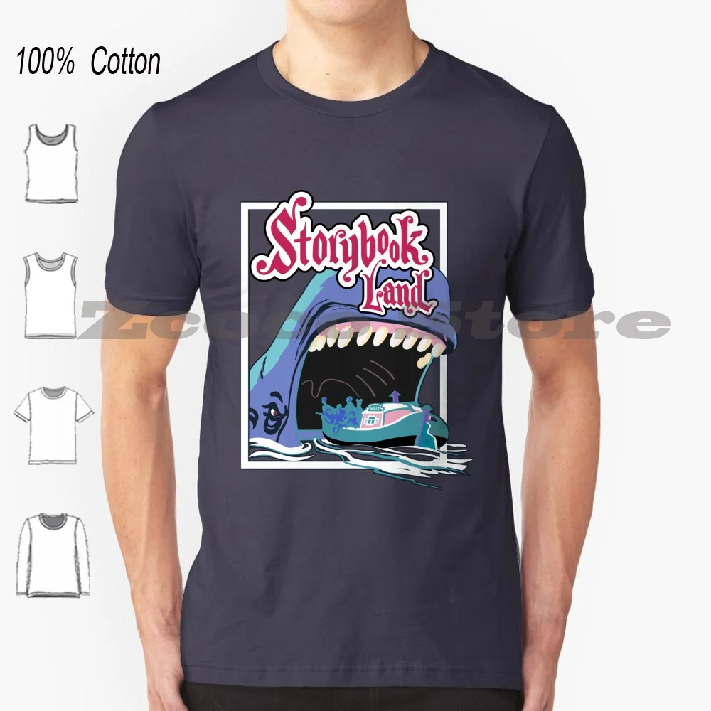 Una Maglietta Whale Of A Tale 100% Cotone Confortevole Di Alta Qualità Monstro Gepetto Libro Di Fiabe Orecchie Vintage