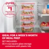 Pyrex Freshlock 10-Pieces 4-Cup Glass Food Storage Containers Set Airtight & Leakproof Locking Lids Freezer Dishwasher Microwave 2
