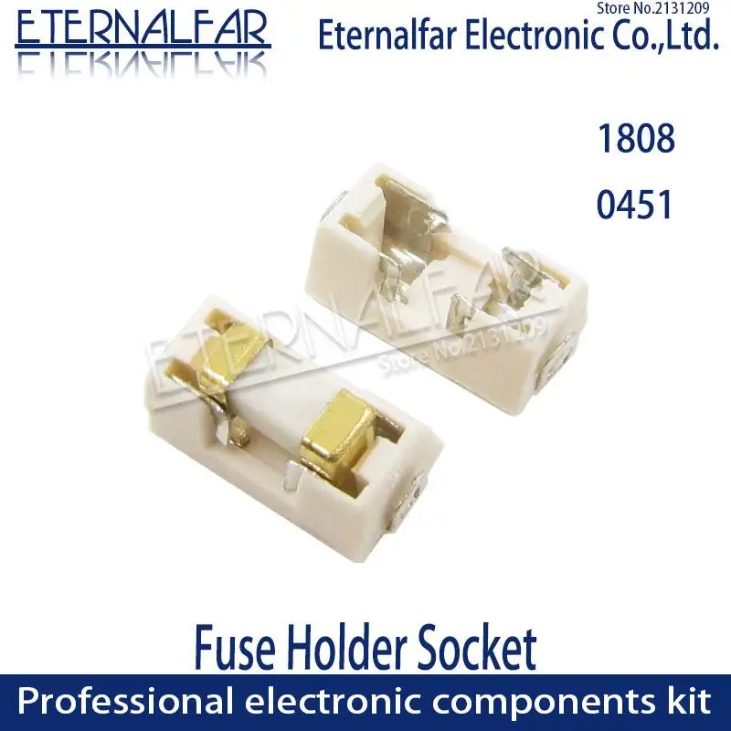 1808 0451 Smd Fuse Holder Socket Fuse Box Base Transposon 6.1x2.69mm Temperature Plastic Shell