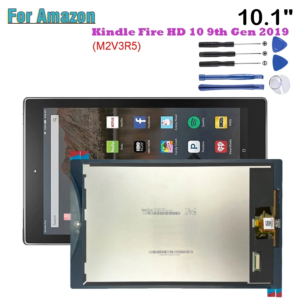 

ЖК-дисплей 10,1 дюйма AAA + для Amazon Kindle Fire HD 10 9-го поколения 2019 M2V3R5, сенсорный экран, дигитайзер, стекло в сборе, запасные части