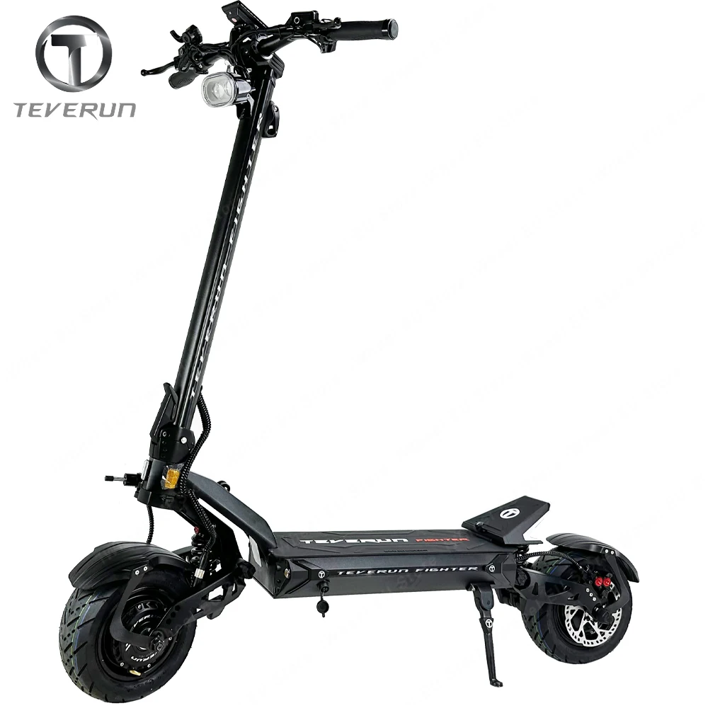 Teverun Fighter 11+ With GPS Installed Smart BMS Connect APP 60V 35Ah Dual Motor Top Speed 85km/h New Center 4inch Display
