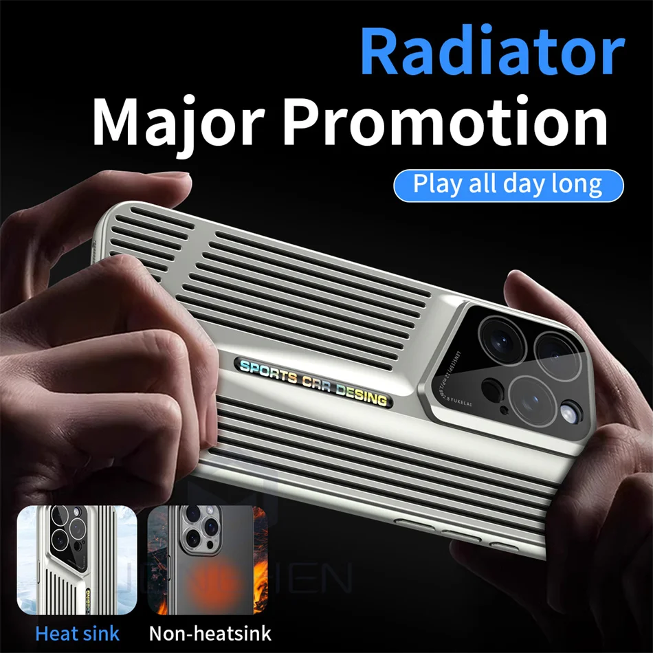 Ultra-Thin Luxury Heat Dissipation Blade Case - Fashionable Shockproof Lens Protection Cover