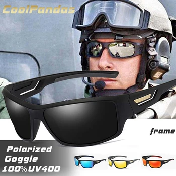 Occhiali da sole polarizzati da uomo Designer HD Occhiali da sole da guida Moda maschile Occhiali da pesca UV400 per Gafas Dirt Bike Moto Driver di auto 1