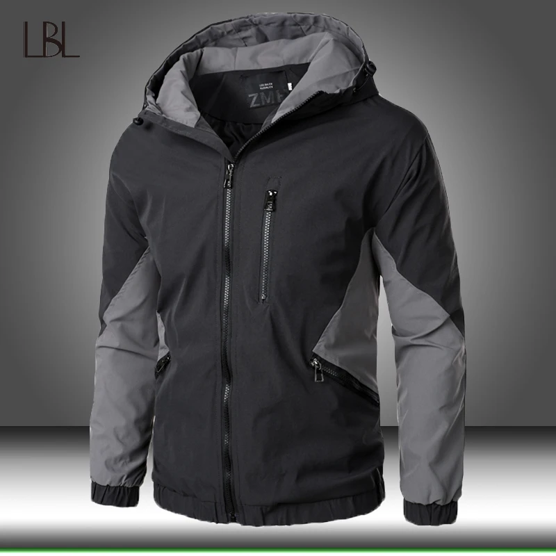 

New 2023 Autumn Winter Hooded Zipper Jacket Men Streetwear Bomber Jacket Windbreaker Mens Sportswear Coat Slim Fit Pilot Outwear