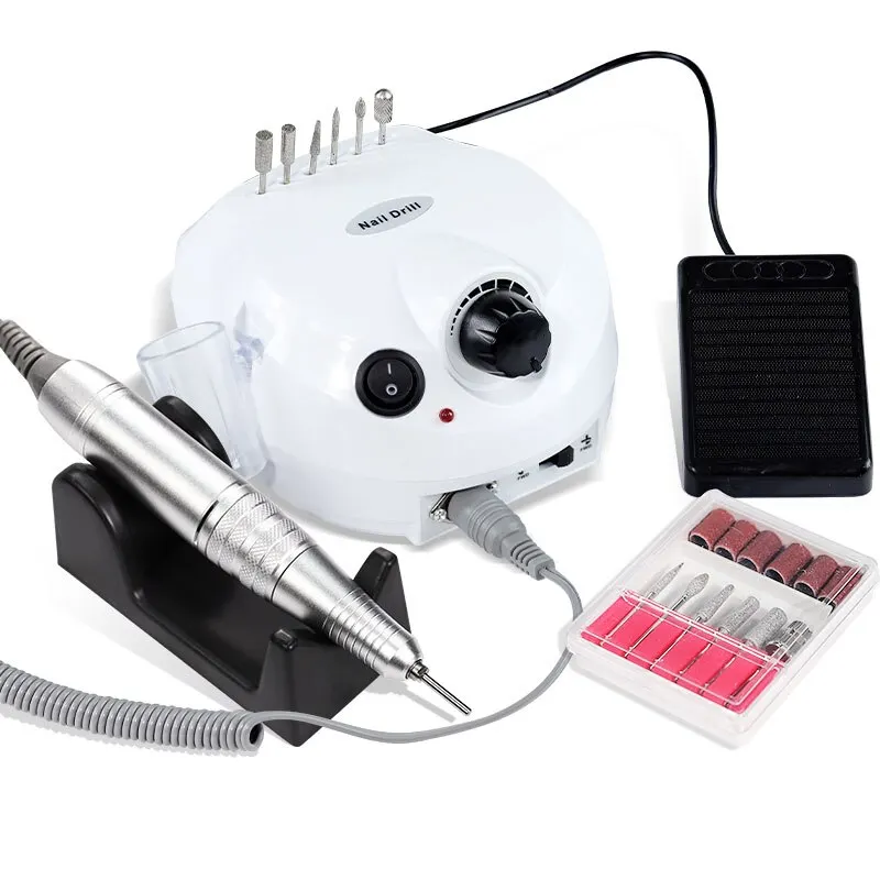 High-Speed Professional Electric Nail Drill Machine - Quiet Manicure & Pedicure Kit with Nail File and Cutting Tools