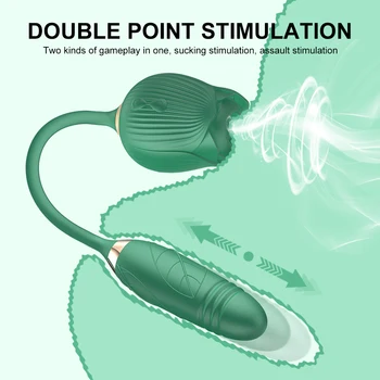 Rose Vibator Toy Clitoris Sucker Vibrator for Women Telescopic Vibrating Egg Clit Vacuum Stimulator Vibrator Sex Toys for Adult 4
