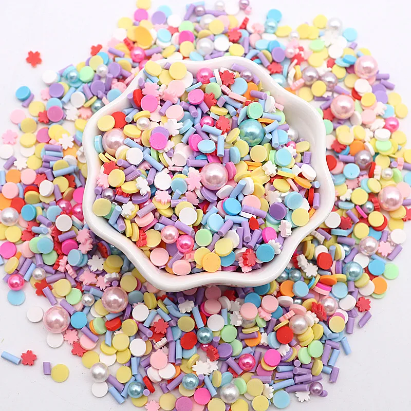 Polymer clay 10g sprinkles slices for DIY hairpin crafts