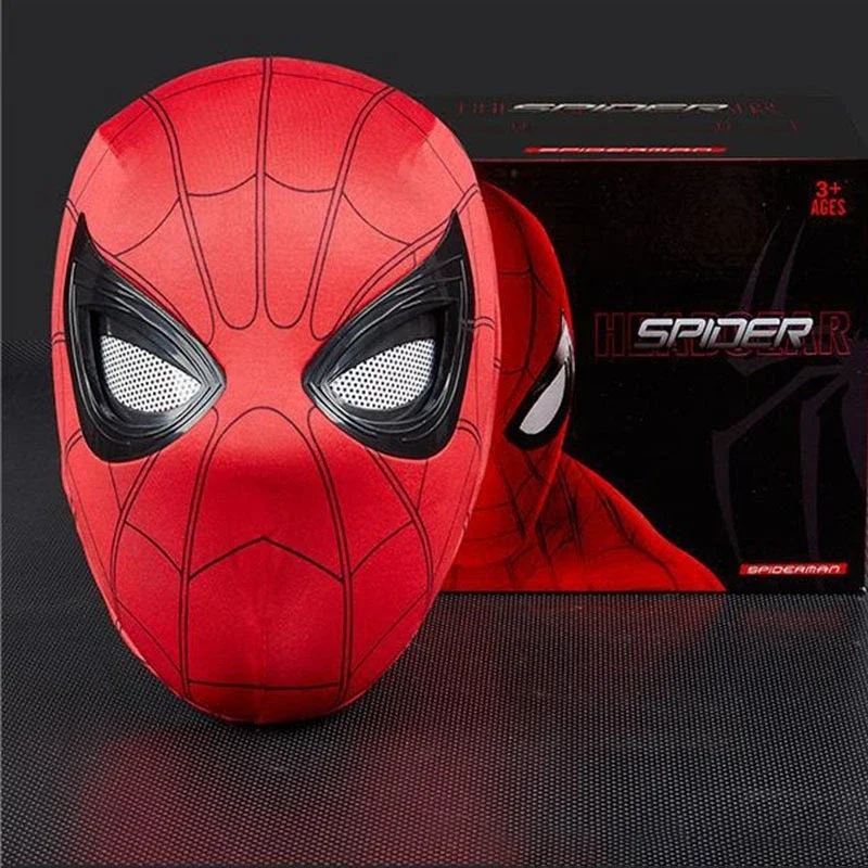 

Marvel Comics Spider-man Headgear Movable Eyes Electric Automatic Mask Genuine Doll Blink Cos Helmet Mask Toy Christmas Gift