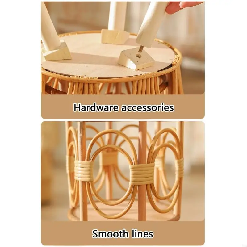 Elegant Large Rattan Floor Standing Planter Basket for Home and Office Decor