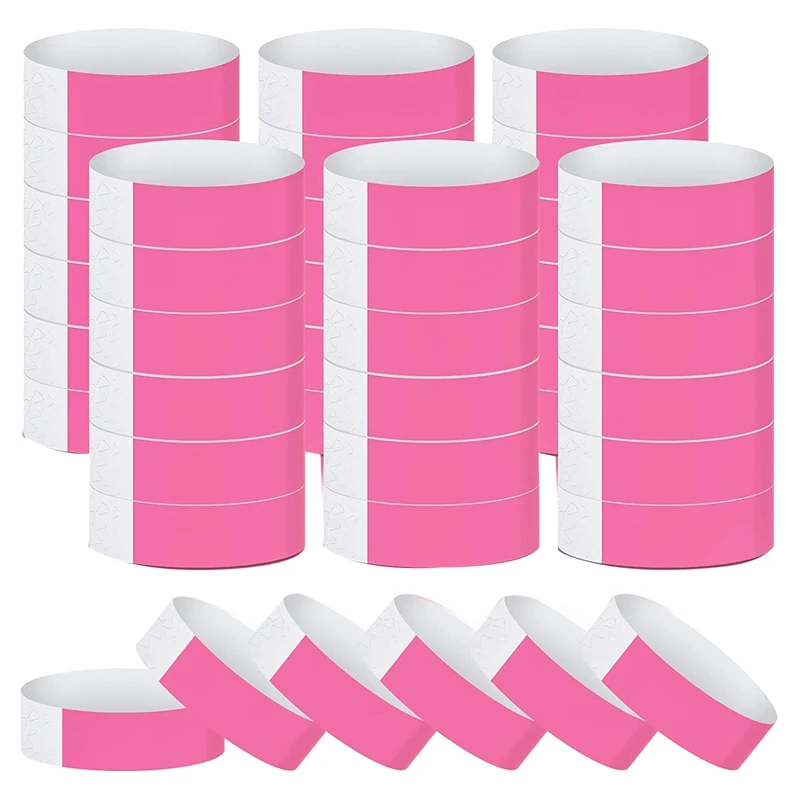 

600 Packs Of Paper Wristbands Neon Event Wristbands Colorful Wristbands Waterproof Paper