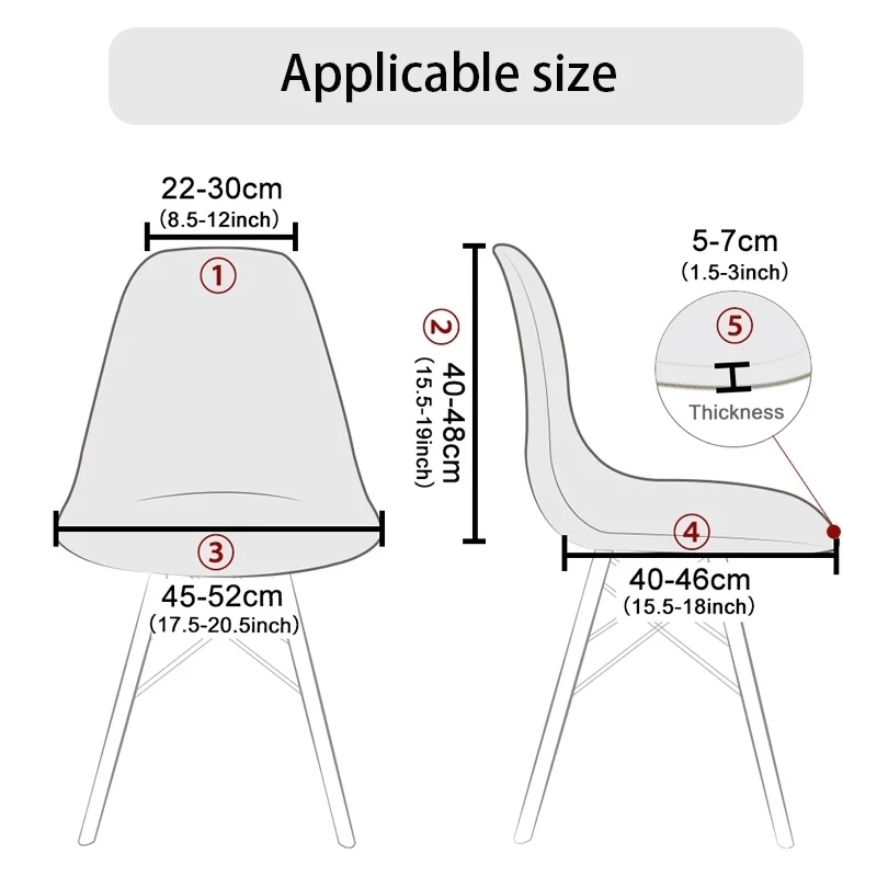 Elasticity Waterproof Shell Chair Cover 12 Chair And Sofa Covers