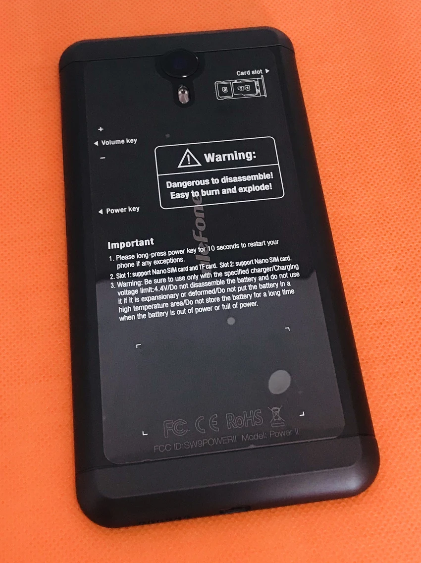 Original Back Battery case cover+camera glass for Ulefone Power 2