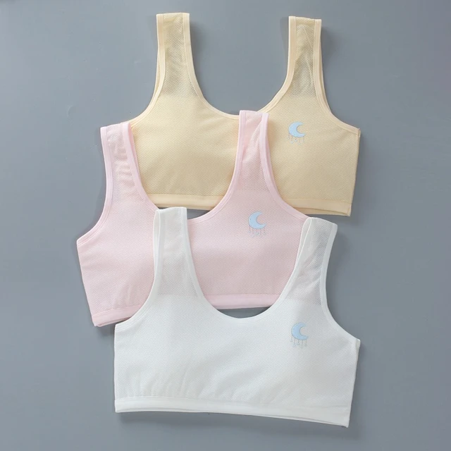 Thin Girl Training Linen Brassiere Sport Girl Bras Teen Letter Children  Topic Vest 8-16Y girls Underwear - AliExpress