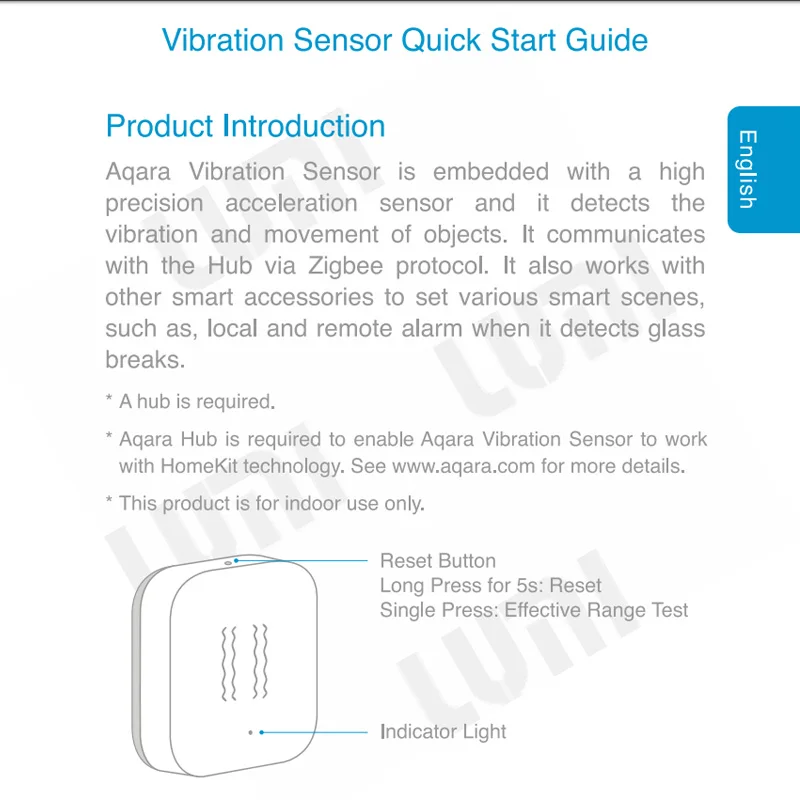 Smart Vibration Sensor Zigbee Motion Shock Sensor Detection Alarm Monitor Built