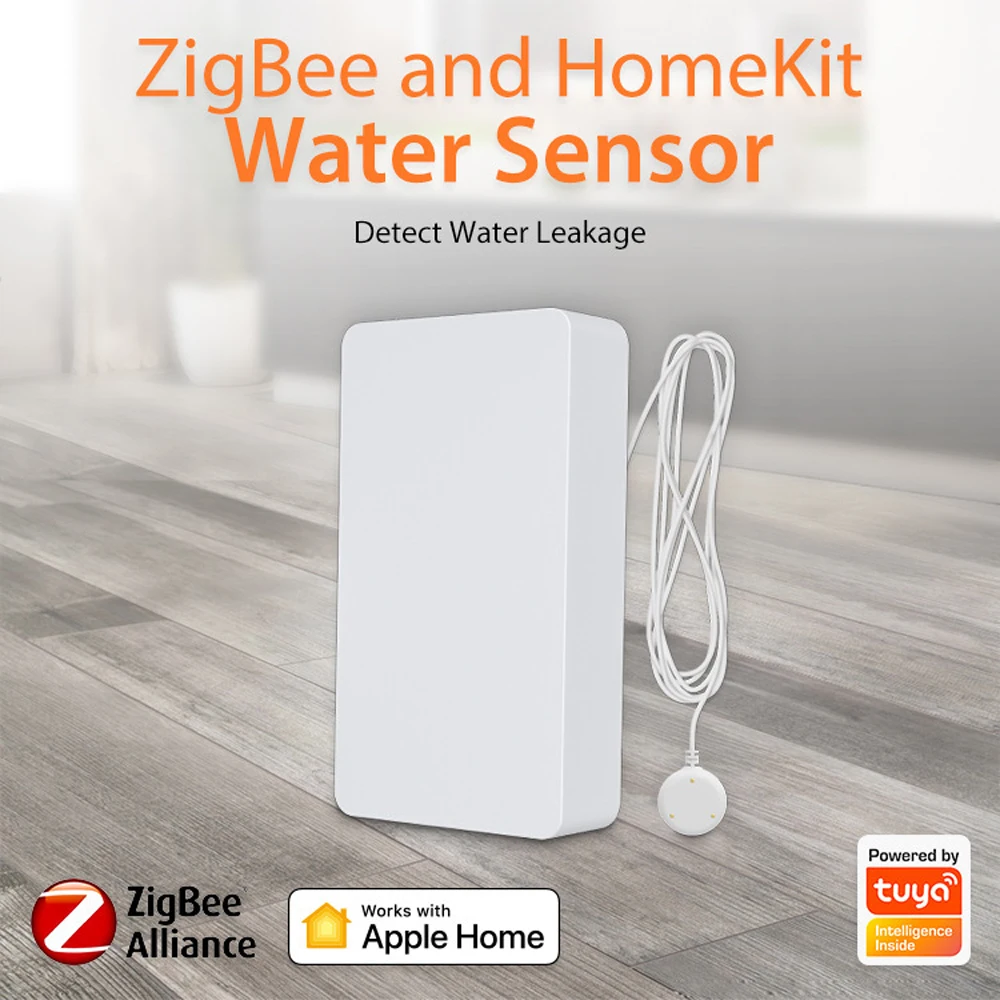 Zigbee Water Leakage Sensor High Sensitivity Flood Detector Overflow Security Al