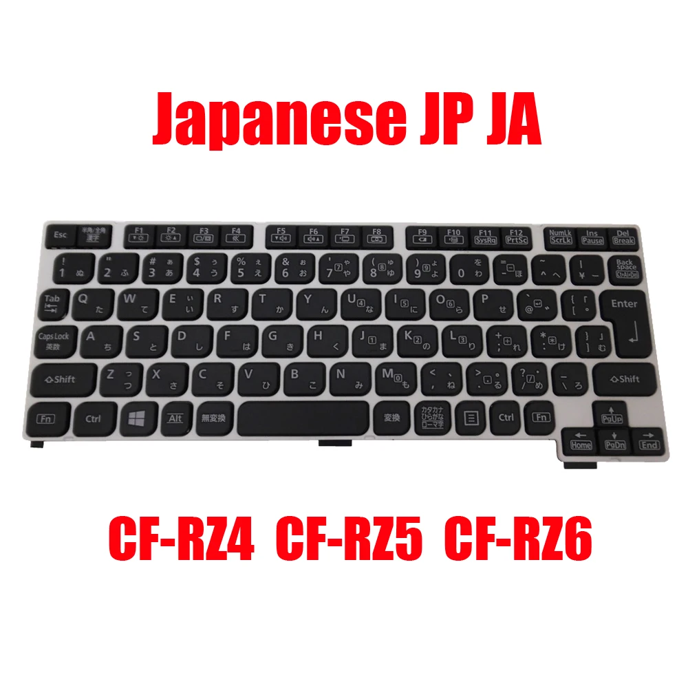 Tastiera Per Laptop Jp Giapponese Per Panasonic Per Let'S Note Cf-Rz4 Cf-Rz5 Cf-Rz6 Muslimextija Bianco/Nero Nuovo