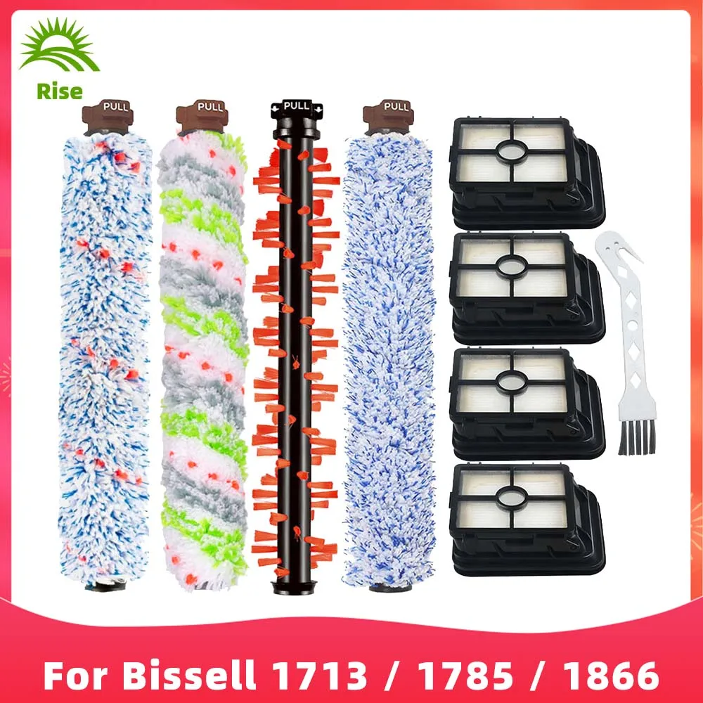 Spare Parts For Bissell Crosswave 1713 1785 1866 1868 1934 1926 Pet Pro 2224E Cordless 2582E Series Roller Brush Bar Hepa Filter