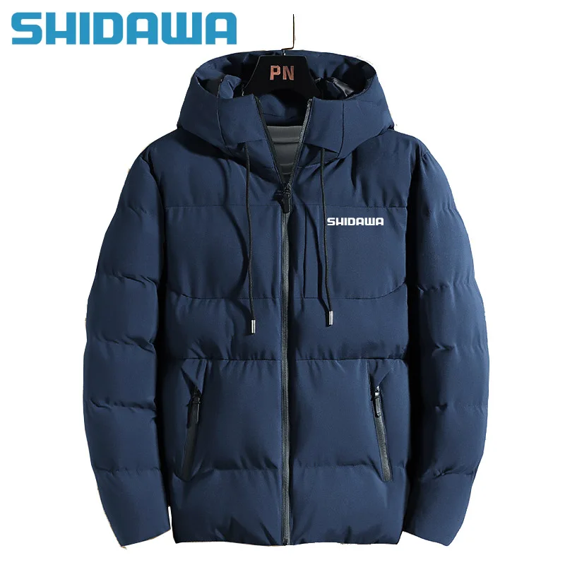 

Autumn Winter Men's Thickened Fishing Jacket Leisure Cotton Clothing 2024 New Men Outdoor Windproof Warm Hooded Down Jacket