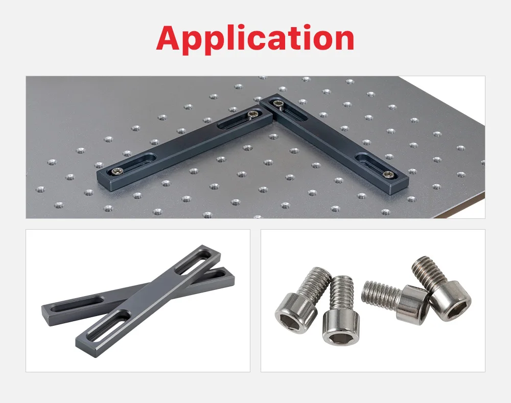 Ultra ayc 2 stücke faser markierung arbeitstisch position ierungs stange 150*19*9mm mit 4 schrauben für faser & co2 & uv markierung gravur maschine – Detail 3