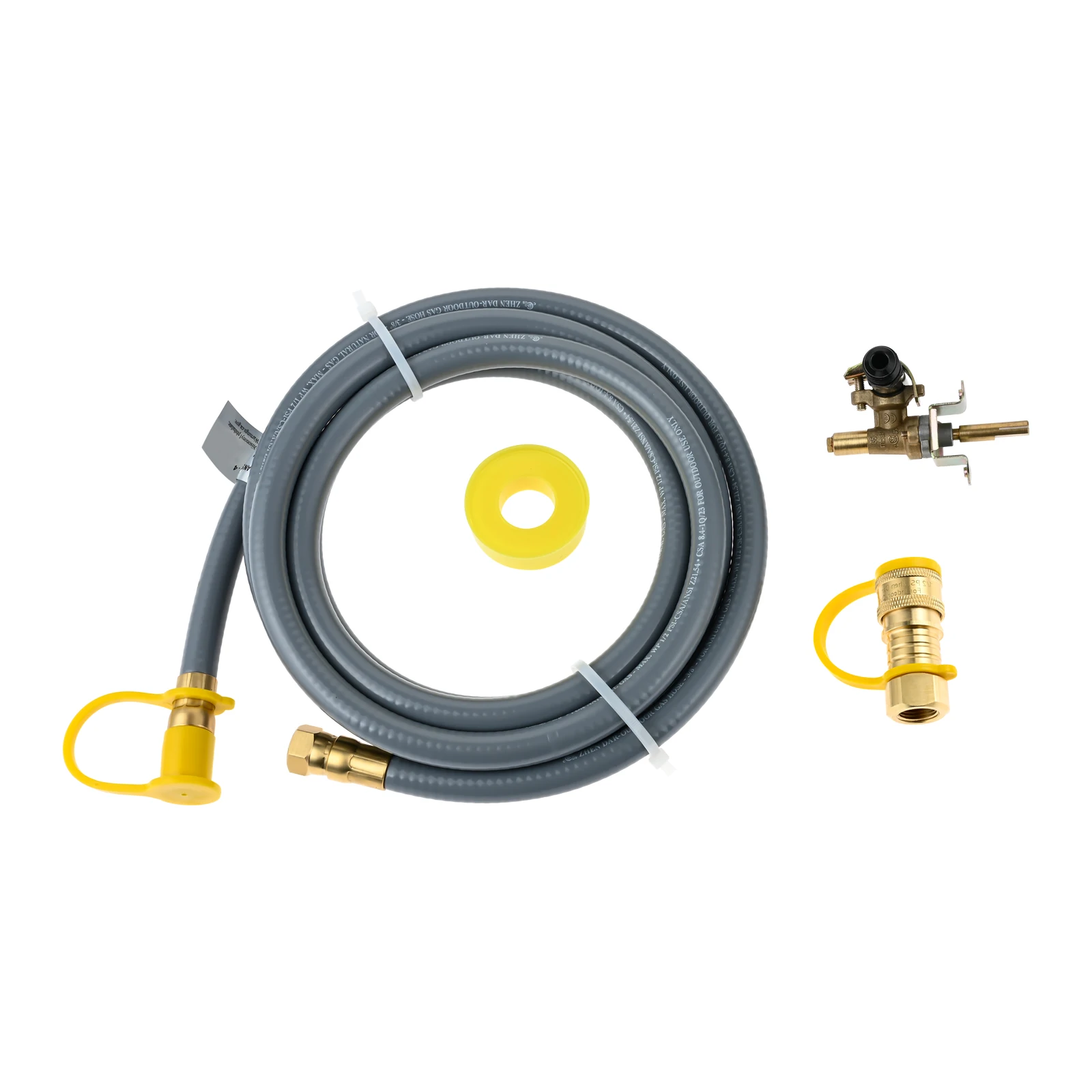 10 FT Natural Gas Hose 3/8" Male Quick Disconnect Plug x 3/8" Female Flare to Convert Natural Gas to Connecting Outdoor Firepit