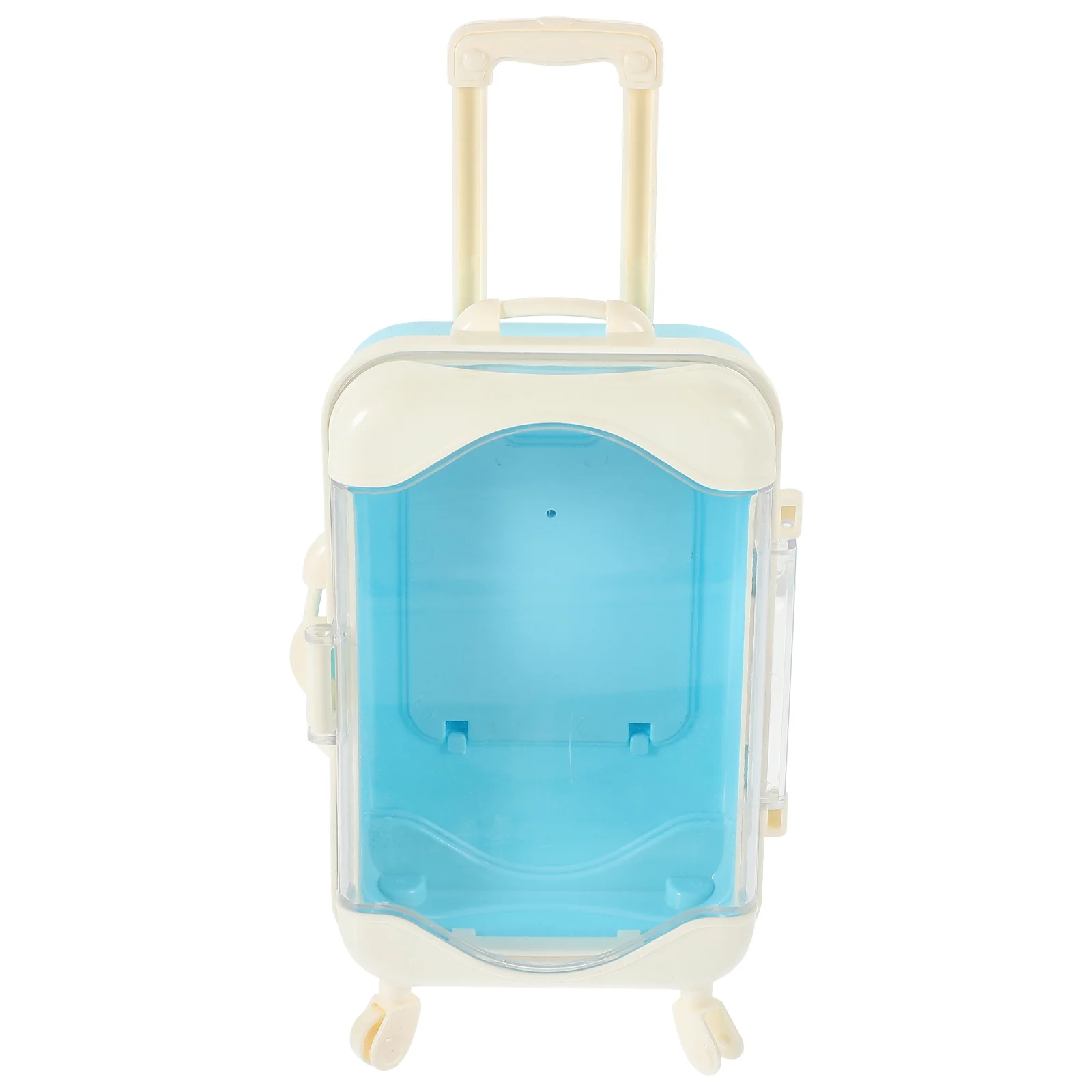 Mini Suitcase Accessory House Accessories Cartoon Pink Miniature Luggage Plastic Decor Compact Kids Toy