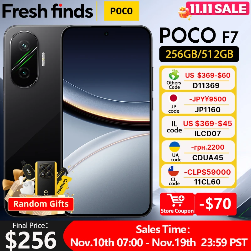 POCO F7 5G Global Version 256GB 512GB Smartphone Snapdragon® 8s