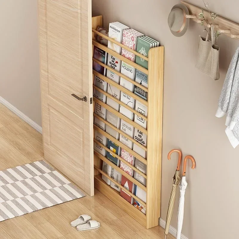 Simple Aoliviya New Storage Cabinet Solid Wood Bookcase Bookshelf Children's Storage Cabinet Ultrathin Rack Living Room