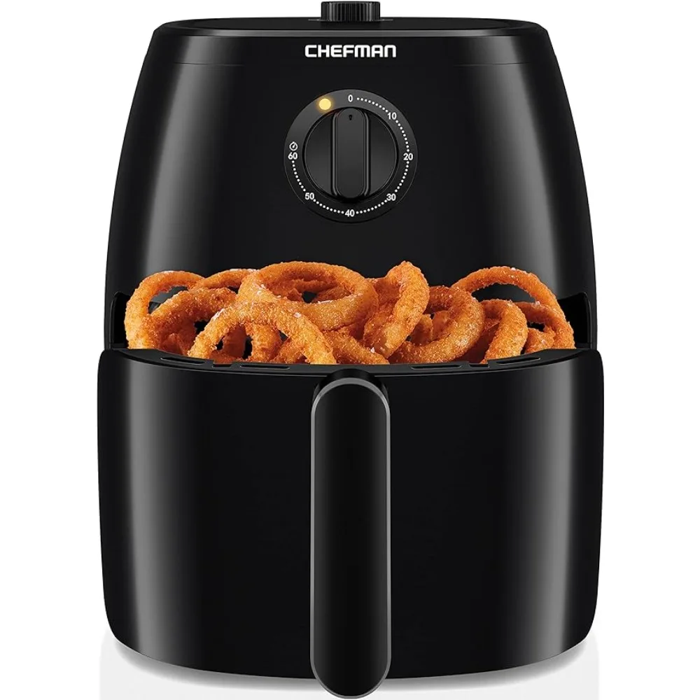 

Chefman TurboFry 8-Quart Air Fryer, Integrated 60-Minute Timer for Healthy Cooking, Cook with 80% Less Oil, Black