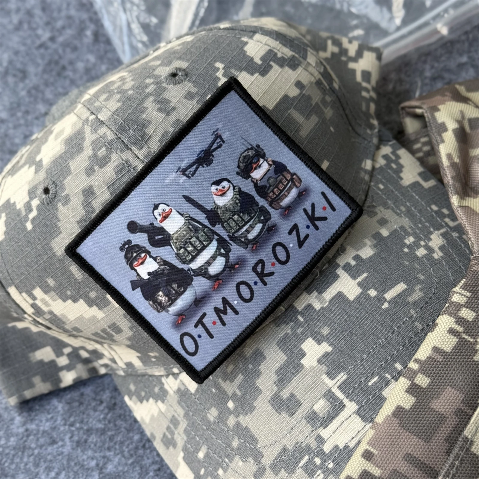 Taktische Pinguine und Drohnen, lustige Moralabzeichen, Aufnäher, Applikationen, bedruckt, mit Klettverschluss, Outdoor-Rucksack, Hut, Zubehör, Aufkleber