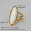 Bagues d'ouverture réglables plaquées or 18 carats en acier inoxydable pour femmes, cadeau de fête de fiançailles, bijoux de tempérament 2025