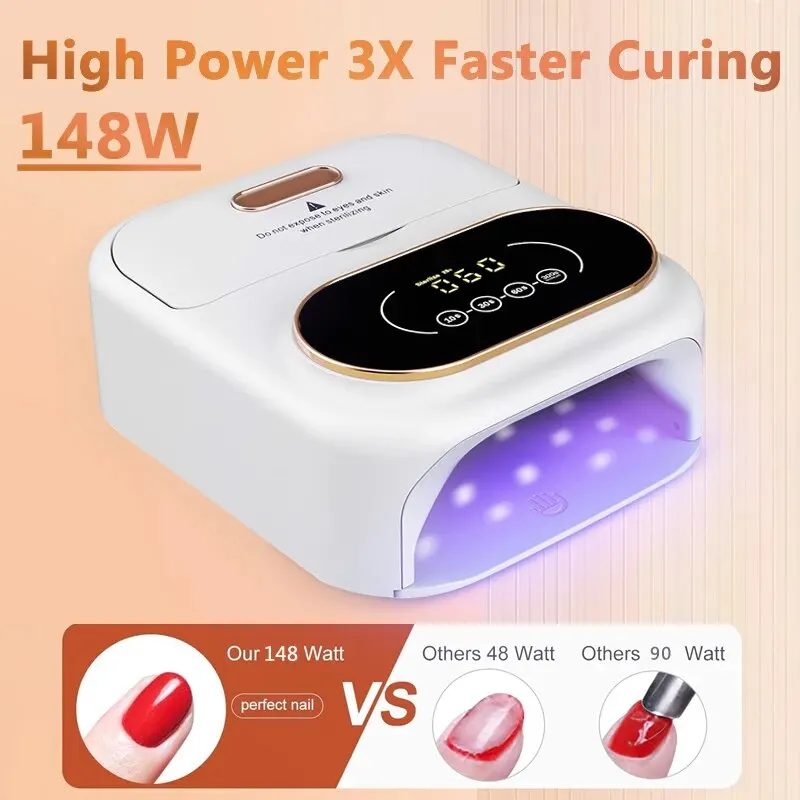 Nail Lamp UV LED Dryer With Sterilization For Nail Manicure Professional Gel Polish Drying Lamps Timer Auto Sensor Nail Tools 4