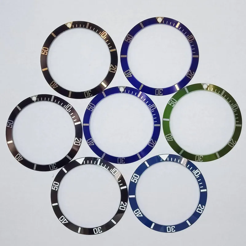 Watch Bezel Insert Ring 37.5 * 30.5mm Ceramic or Aluminum Luminous Case Replacement of watch accessories parts