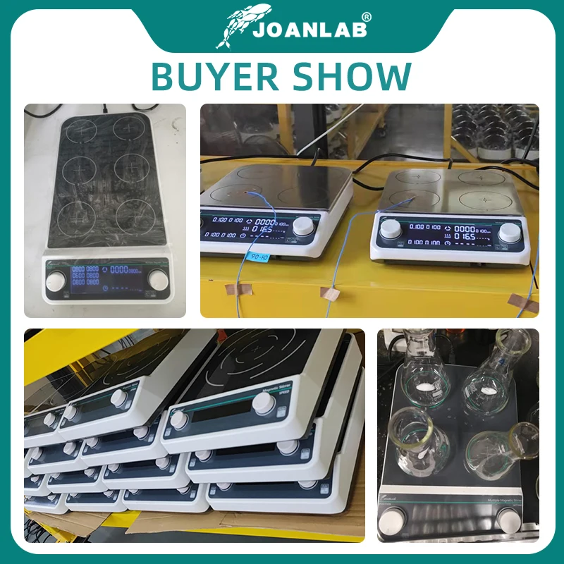 Magnetic Stirrer Hot Plate Digital Display Laboratory Stirrer Magnetic Mixer Heating Four-station Six-Position magnetic stirrer