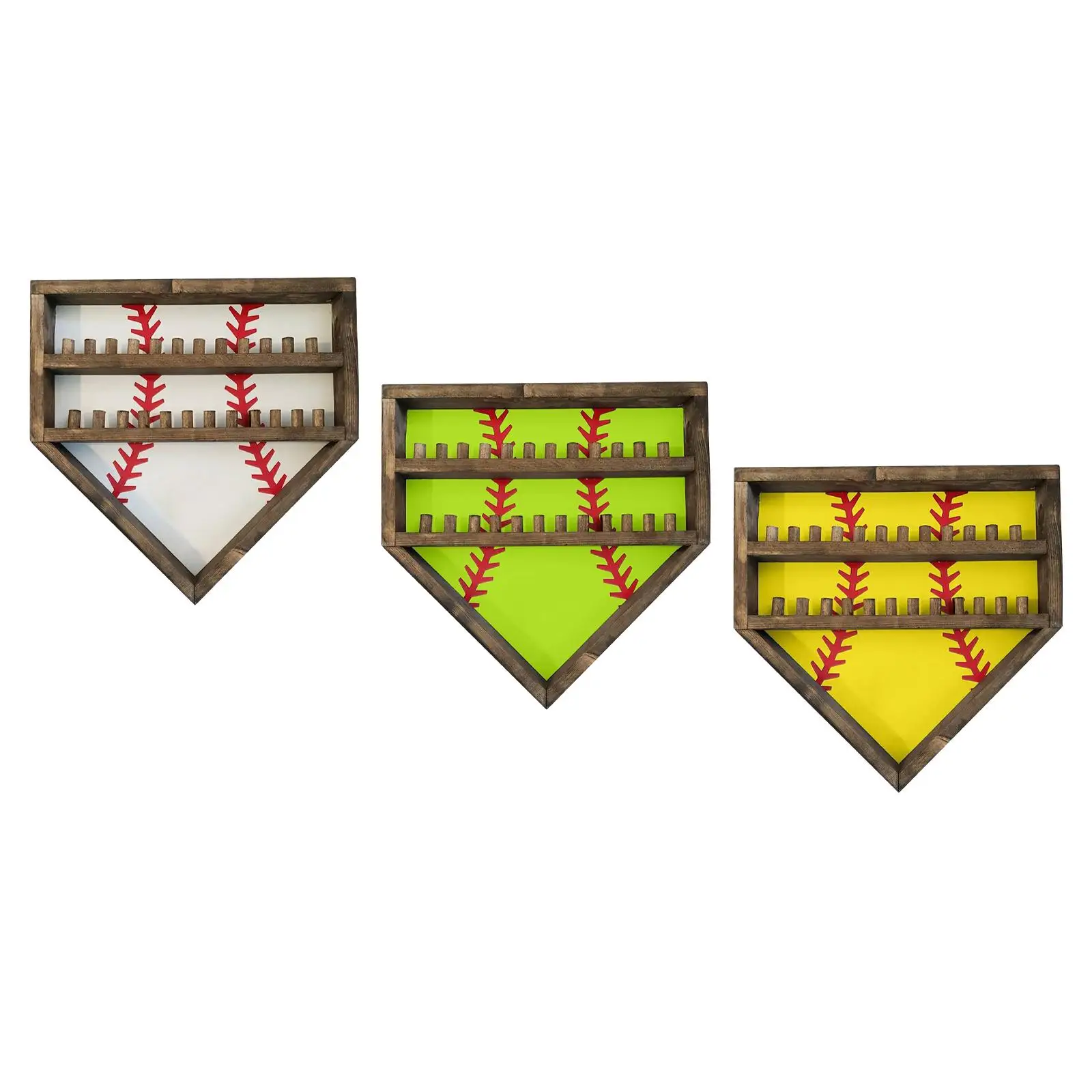 Baseball Display Frame Case Wood Display Show Rack for Autographed Baseball