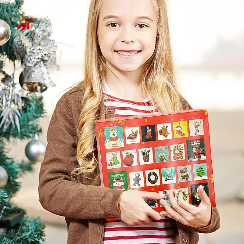 Christmas Advent Calendars Jewellery Merry Christmas Jewelry Kit Box Princess Makeup Jewelry Countdown Calendars Girls Advent
