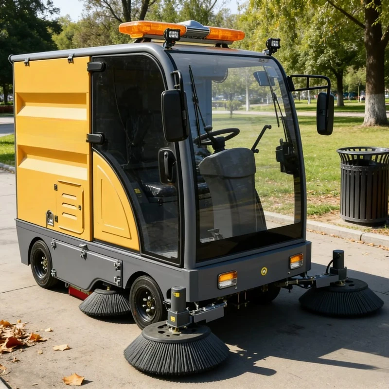 Multifunction Cleaning Equipment Commercial Industrial Ride-On Outdoor Electric Road Sweeper Truck Street Sweeper