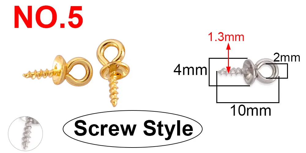 30 Stück DIY Edelstahl Tasse Perlens ch raube Augen stifte für Schmuck machen Ergebnisse End kappen Peg Bails Schraube Öse Stift Haken Ösen – Detail 6