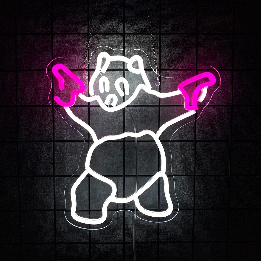 녹색 뱀 LED 네온 사인, 흥미로운 동물 아이콘 USB 전원 조명, 십대 방, 게임룸, 바 장식에 적합.