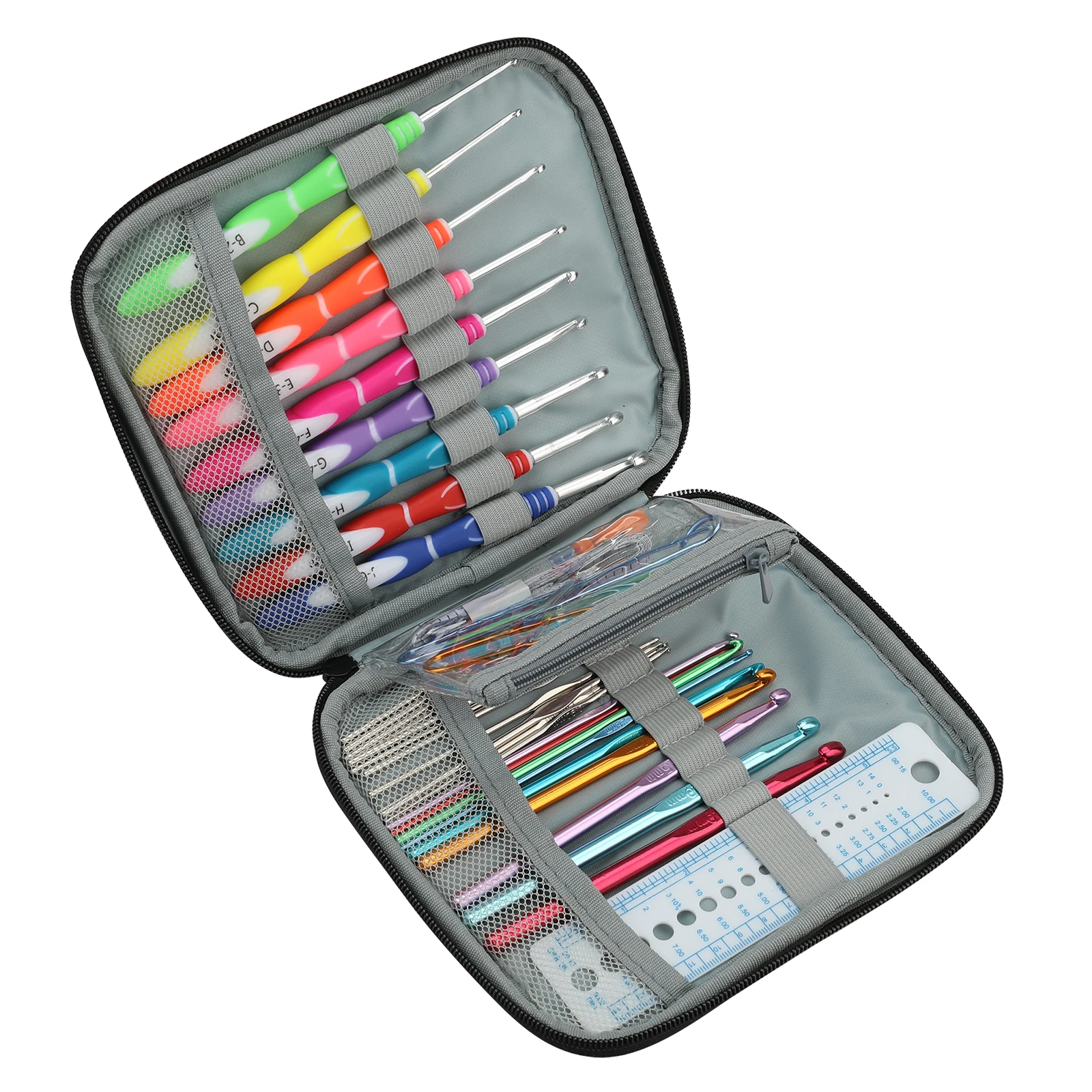 Empty Crochet Hooks Bag Single Layer Crochet Needles Storage Bag Knitting Case Organizer Sewing Accessories knitting tool organizer,sewing accessories